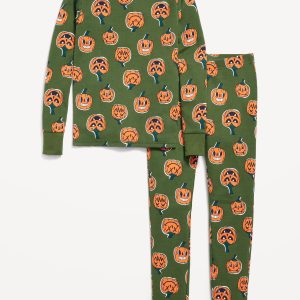 Gender-Neutral Snug-Fit Graphic Pajama Set for Kids
