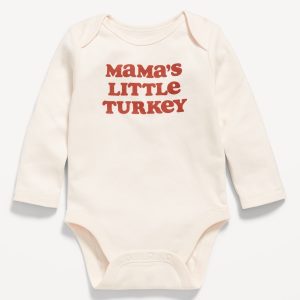 Long-Sleeve Unisex Graphic Bodysuit for Baby
