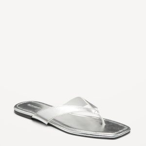 Faux-Leather Flip Flop for Women