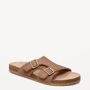 Faux-Suede Double-Strap Sandals for Men