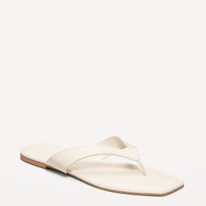 Faux-Leather Flip Flop for Women