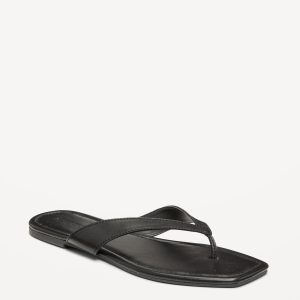 Faux-Leather Flip Flop for Women