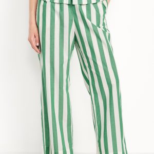 High-Waisted Poplin Pajama Pant