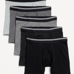 5-Pack Soft-Washed Boxer Briefs -- 6.25-inch inseam