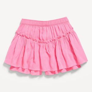 High-Waisted Crinkle Skort for Toddler Girls