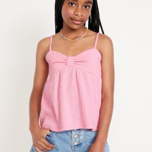 Sleeveless Pucker Tank Top for Girls