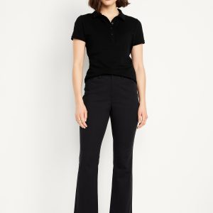 High-Waisted Uniform Boot-Cut Pants