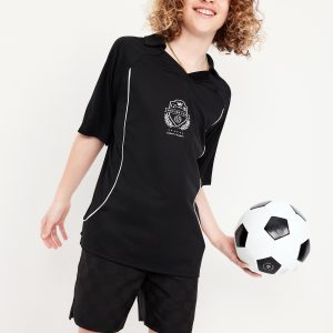 Oversized Collared Soccer Jersey T-Shirt for Boys