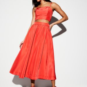 The Occasion by Old Navy High-Waisted Taffeta Midi Skirt