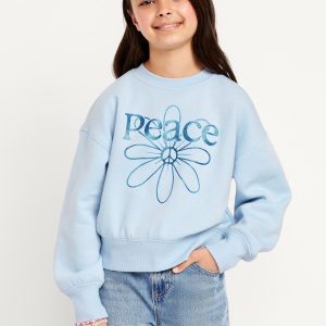 Favorite Fleece Oversized Graphic Sweatshirt for Girls