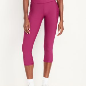 High-Waisted PowerSoft Crop Pocket Leggings