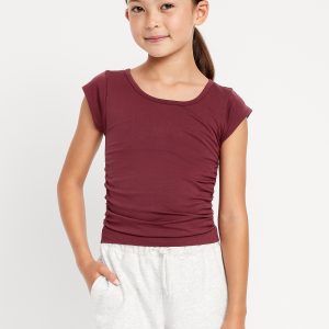 Fitted Ruched Seamless Performance Top for Girls
