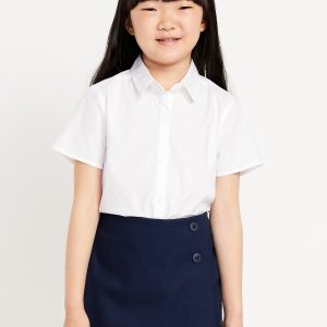 School Uniform Short-Sleeve Poplin Shirt for Girls