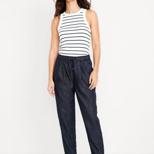 High-Waisted Billie Straight Ankle Trouser
