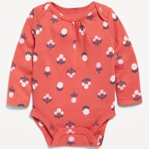 Printed Long-Sleeve Bodysuit for Baby