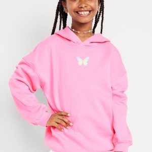 Favorite Fleece Oversized Graphic Pullover Tunic Hoodie for Girls