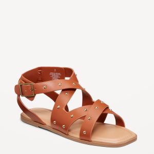 Faux-Leather Gladiator Sandals for Girls