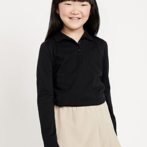 School Uniform Jersey-Knit Polo Shirt for Girls