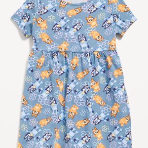 Blueyâ„¢ Short-Sleeve Graphic Dress for Toddler Girls