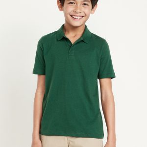School Uniform Jersey Polo Shirt for Boys