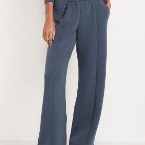 High-Waisted Bounce Fleece Wide-Leg Sweatpants