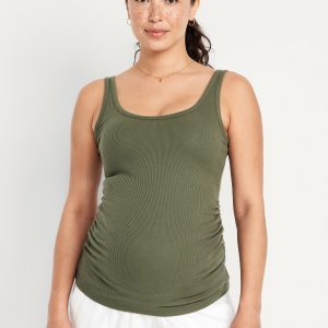 Maternity Scoop-Neck Ribbed Tank Top