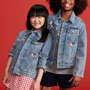 Old Navy x Disney© Mickey Mouse Gender-Neutral Logo-Graphic Jean Trucker Jacket for Kids