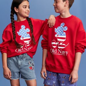 Old Navy x Disney© Mickey Mouse Flag Logo-Graphic Crew-Neck Sweatshirt for Boys