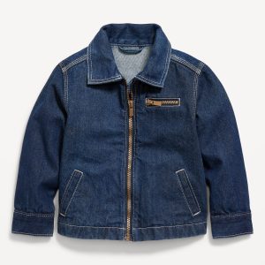Full-Zip Jean Barn Coat for Toddler Boys