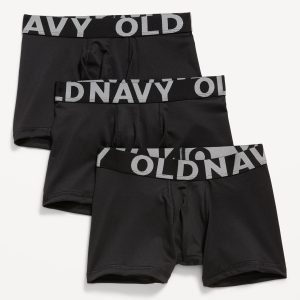 Go-Dry Boxer-Briefs Performance Underwear 3-Pack for Boys
