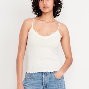 Lace-Trim Cami Tank Top