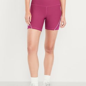 High-Waisted PowerSoft Biker Shorts -- 6-inch inseam