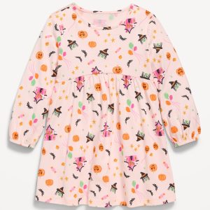 Printed Long-Sleeve Dress for Toddler Girls