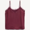 Lace-Trim Satin Cami Top