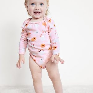 Printed Long-Sleeve Bodysuit for Baby