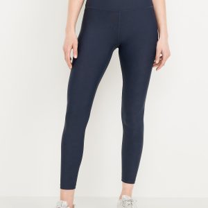 High-Waisted PowerSoft Rib Mix 7/8 Leggings