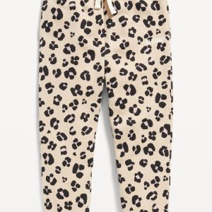 Printed Cinched-Hem Logo-Graphic Jogger Sweatpants for Toddler Girls