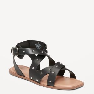 Faux-Leather Gladiator Sandals for Girls