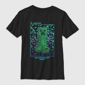 Minecraft Mine Pixel Creep Gender-Neutral Graphic T-Shirt for Kids