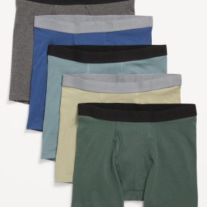5-Pack Soft-Washed Boxer Briefs -- 6.25-inch inseam