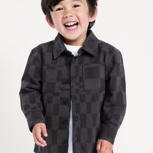 Long-Sleeve Twill Pocket Shirt for Toddler Boys