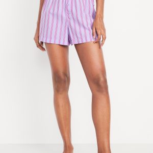 Poplin Boxer Pajama Shorts