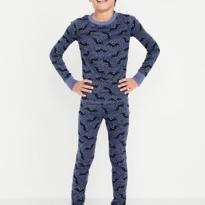 Gender-Neutral Snug-Fit Graphic Pajama Set for Kids