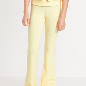 CozePlush Foldover Flare Leggings for Girls