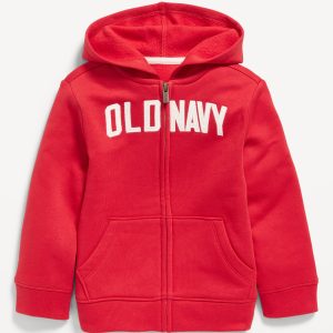 Unisex Logo-Graphic Zip Hoodie for Toddler