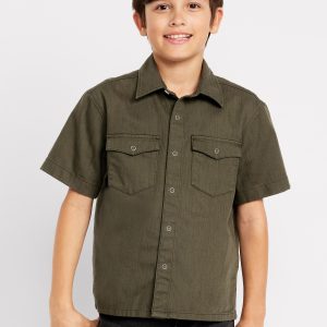 Short-Sleeve Western Pocket Shirt for Boys