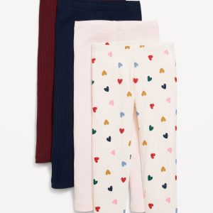 Ribbed Leggings 4-Pack for Toddler Girls