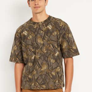 Garment-Dyed Cropped T-Shirt