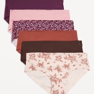Low-Rise No-Show Hipster Underwear 6-Pack