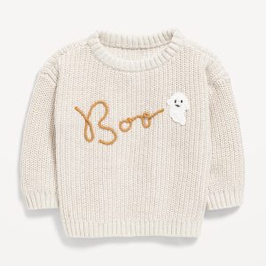Loose Shaker-Stitch Sweater for Baby